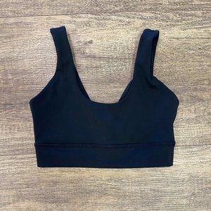 Deep V Sports Bra- Black